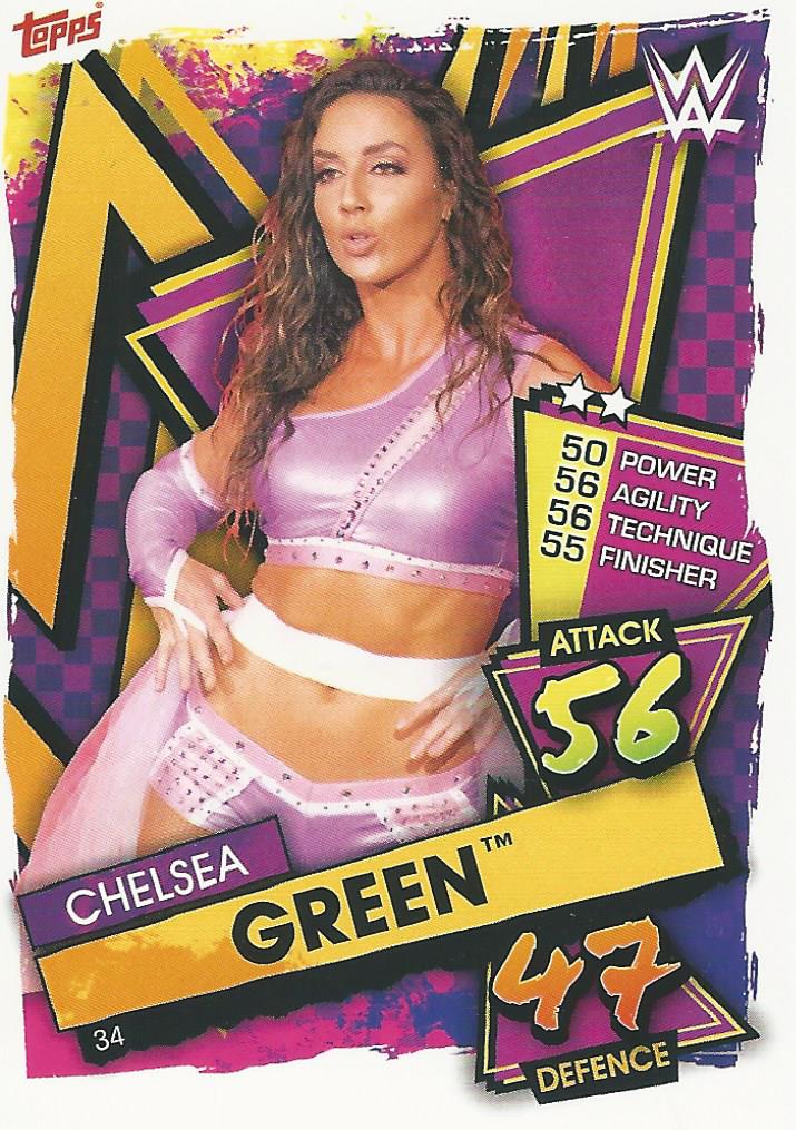 WWE Topps Slam Attax 2021 Trading Card Chelsea Green No.34