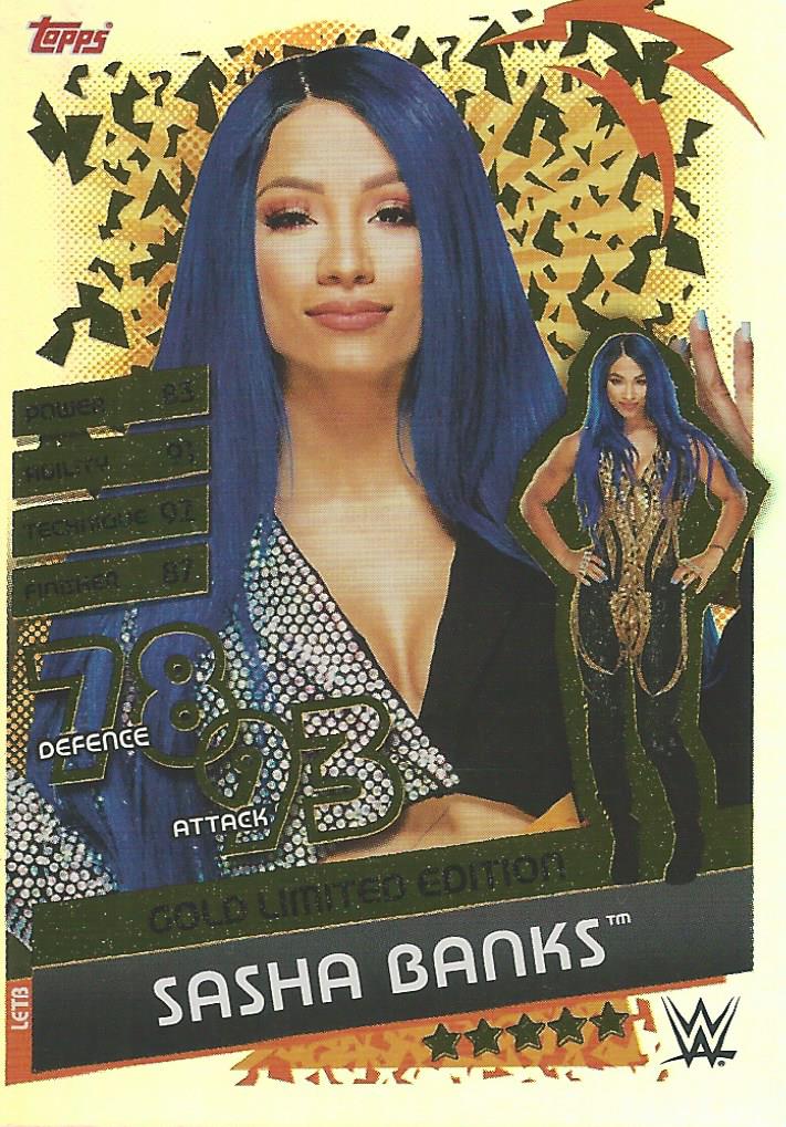 WWE Topps Slam Attax Reloaded 2020 Trading Card Sasha Banks LETB