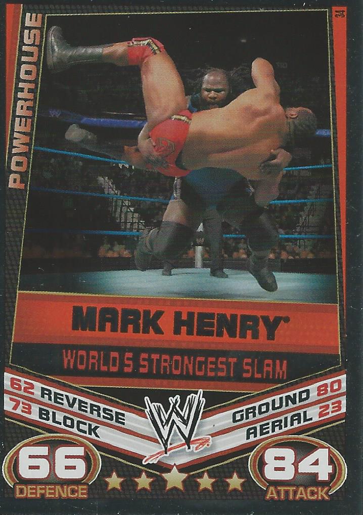 WWE Topps Slam Attax Rebellion 2012 Trading Card Mark Henry No.34