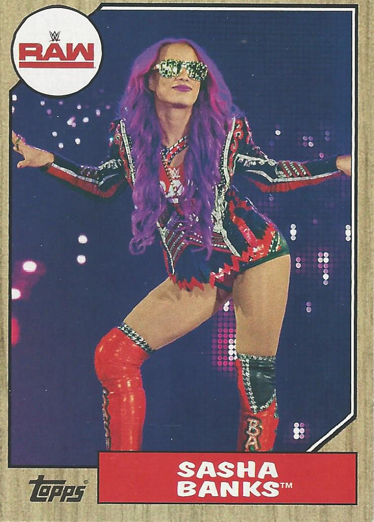 WWE Topps Heritage 2017 Trading Cards Sasha Banks No.34