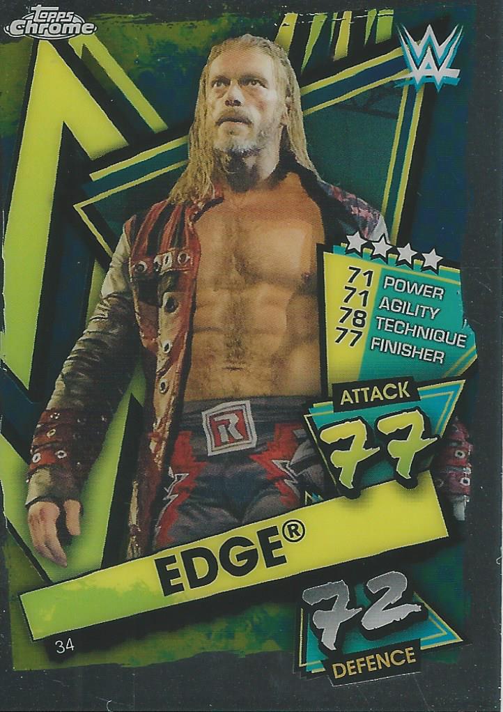 WWE Topps Slam Attax Chrome 2021 Trading Cards Edge No.34