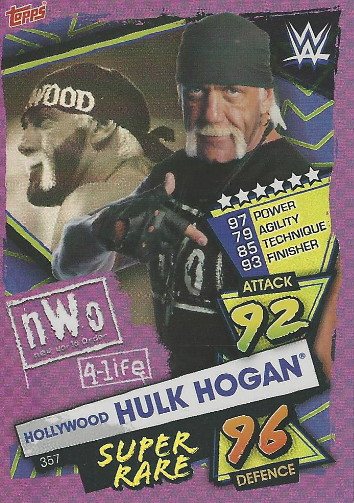 WWE Topps Slam Attax 2021 Trading Card Hulk Hogan No.357