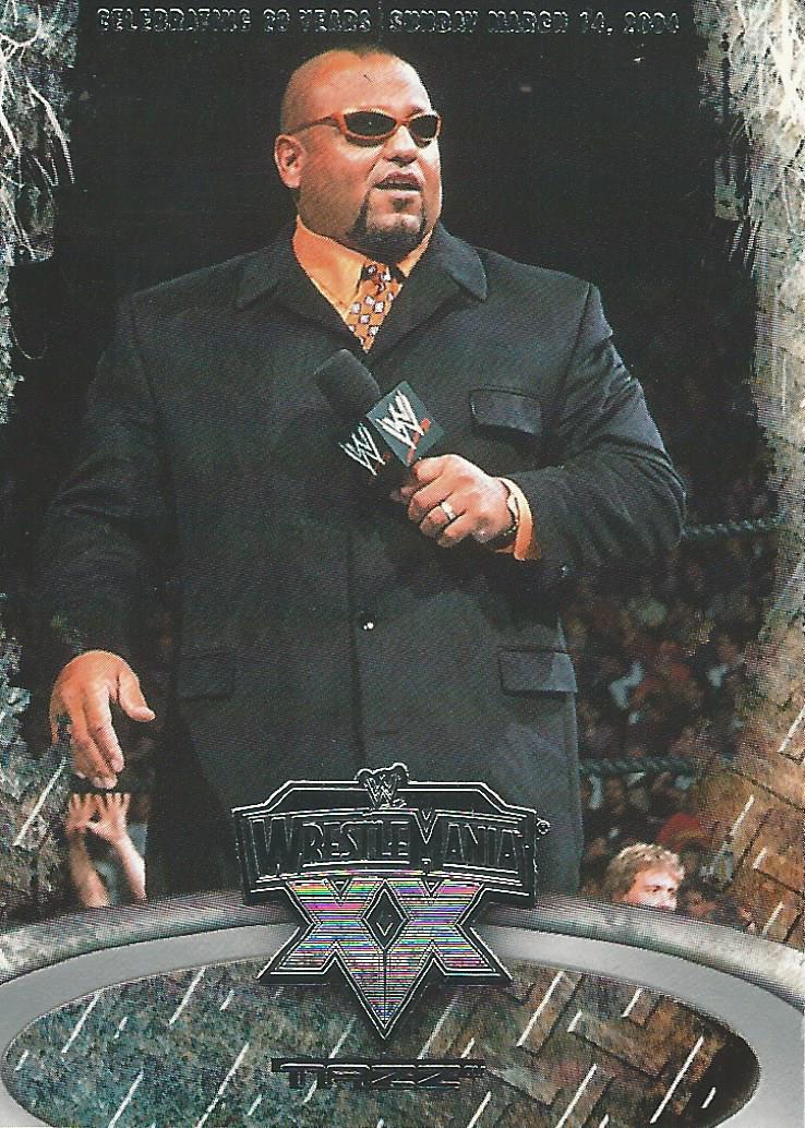 WWE Fleer Wrestlemania XX Trading Card 2004 Tazz No.35