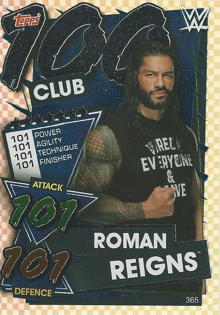 WWE Topps Slam Attax 2021 Trading Card Roman Reigns No.365