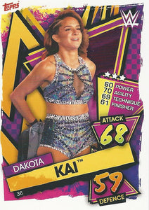 WWE Topps Slam Attax 2021 Trading Card Dakota Kai No.36