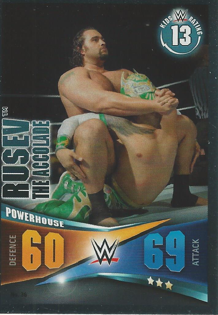 WWE Topps Slam Attax Rivals 2014 Trading Card Rusev No.36