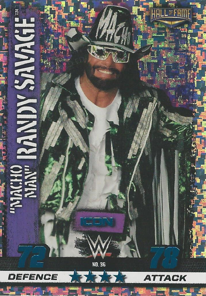 WWE Topps Slam Attax 10th Edition Trading Card 2017 Hall of Fame Macho Man Randy Savage No.36