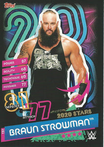 WWE Topps Slam Attax Reloaded 2020 Trading Card Braun Strowman T37