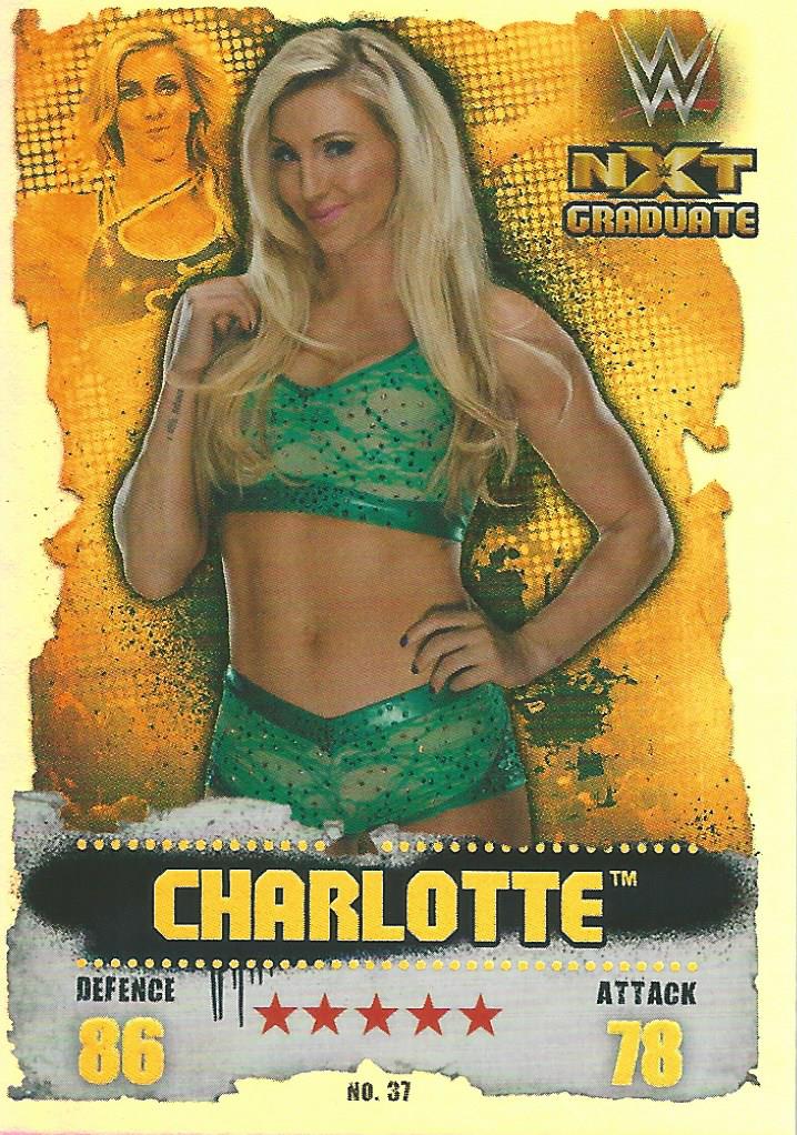 WWE Topps Slam Attax Takeover 2016 Trading Card Charlotte Flair No.37