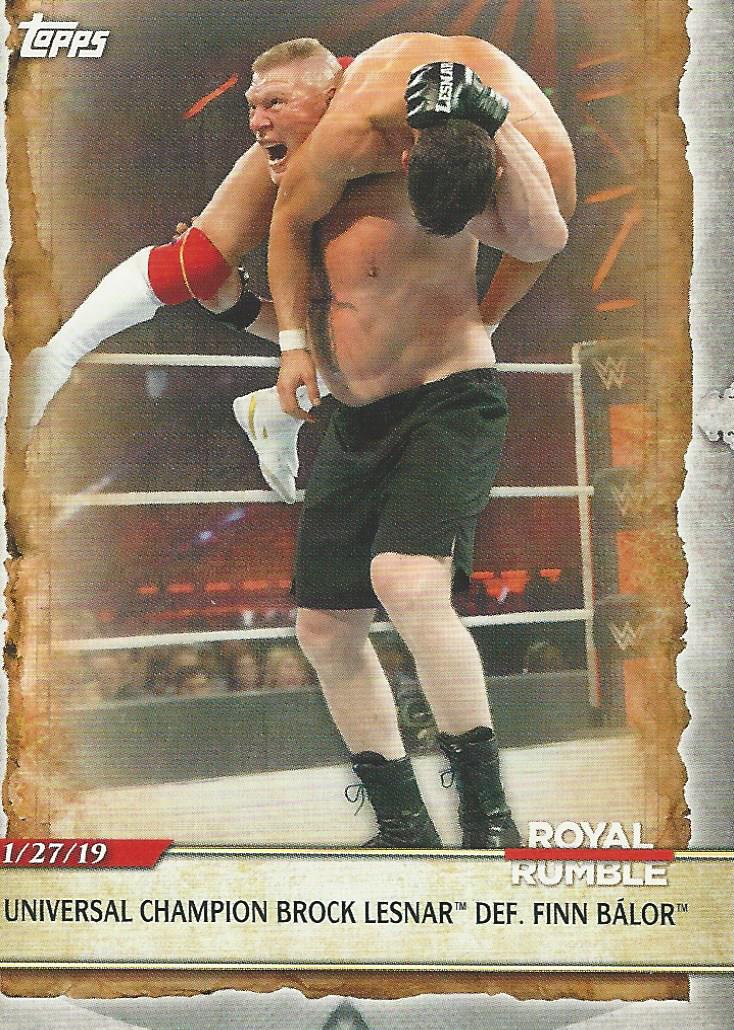 WWE Topps Road to Wrestlemania 2020 Trading Cards Brock Lesnar No.37