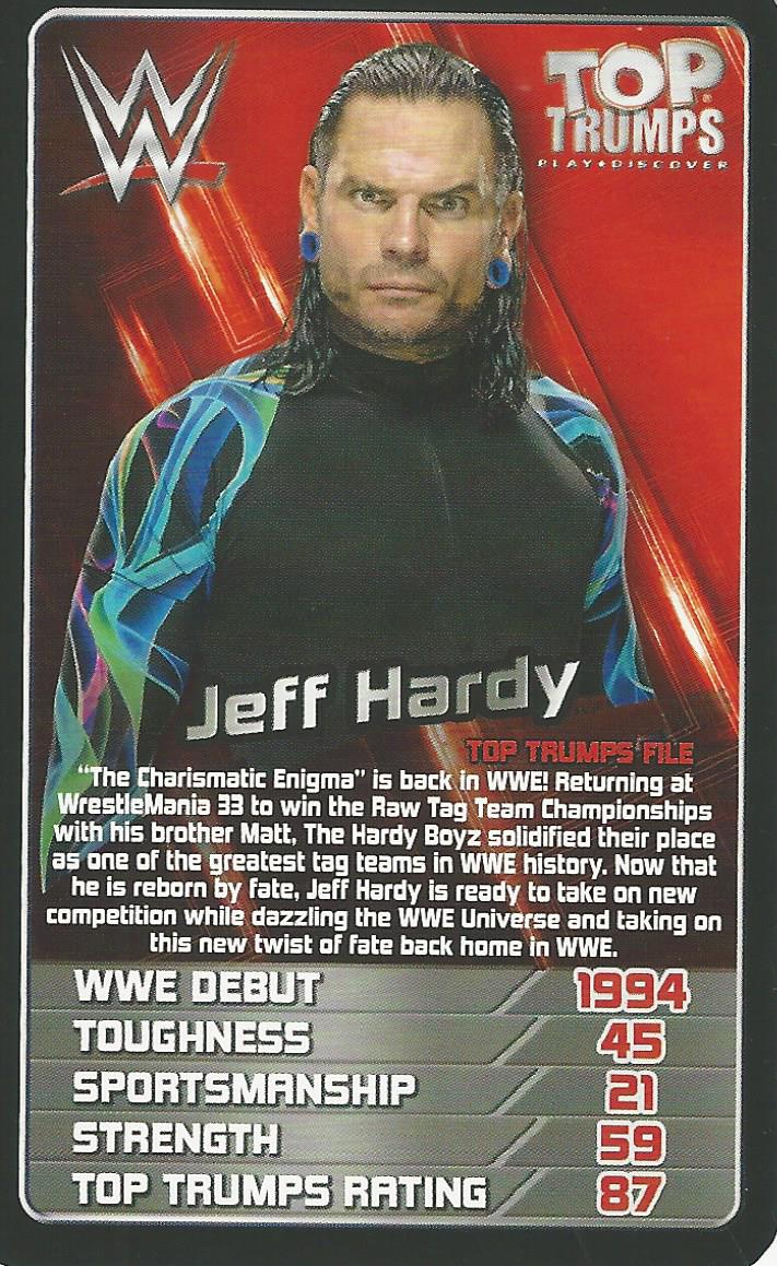 WWE Top Trumps 2018 Jeff Hardy