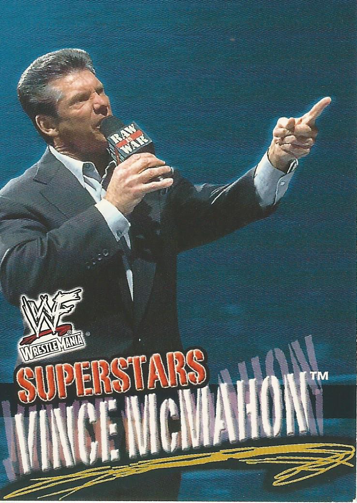 WWF Fleer Wrestlemania 2001 Trading Cards Vince McMahon No.37