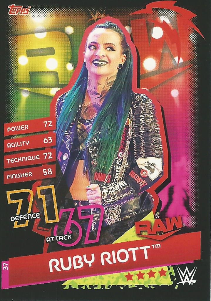 WWE Topps Slam Attax Reloaded 2020 Trading Card Ruby Riott No.37