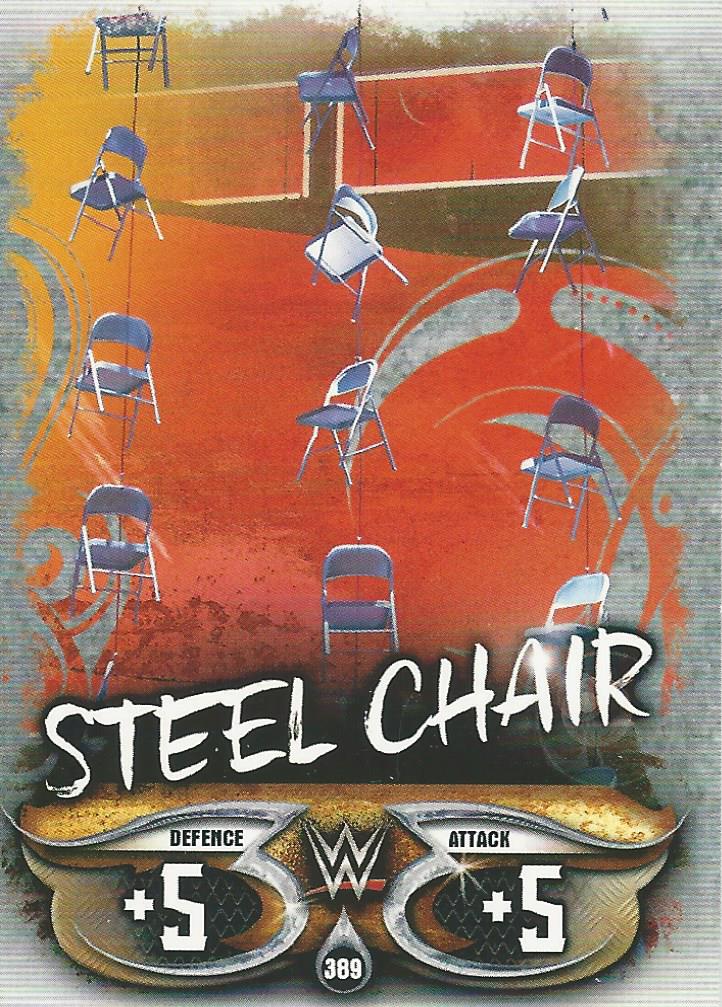WWE Topps Slam Attax Live 2018 Trading Card Steel Chair No.389