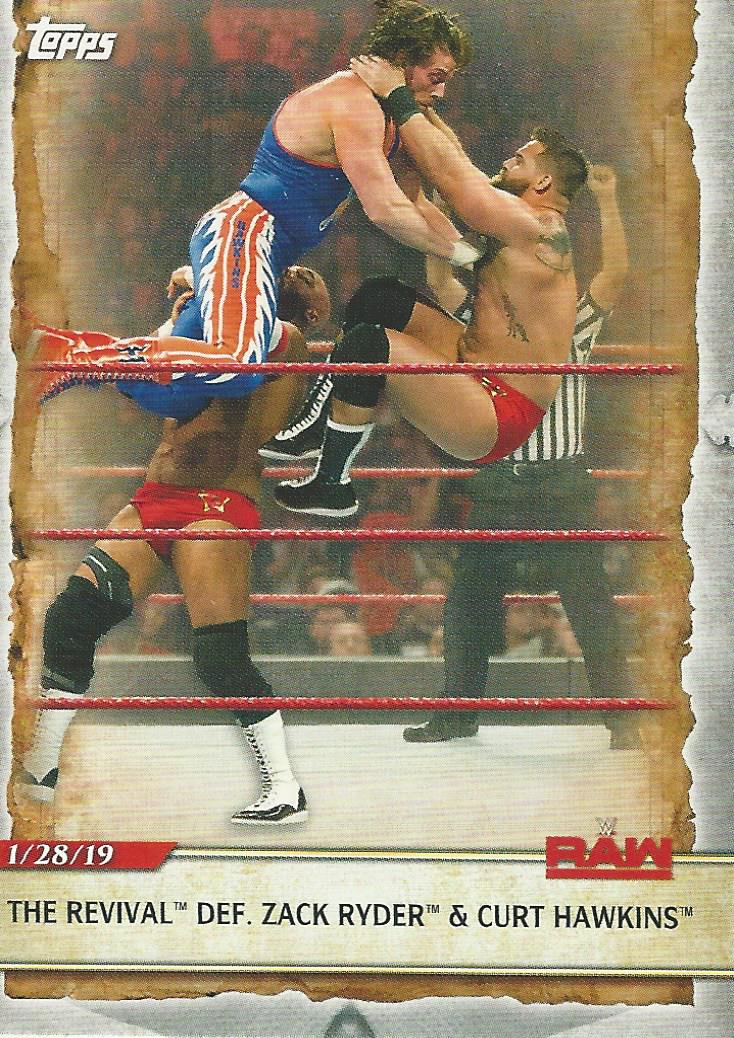 WWE Topps Road to Wrestlemania 2020 Trading Cards The Revival No.38