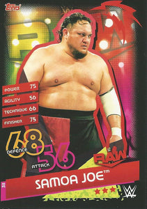 WWE Topps Slam Attax Reloaded 2020 Trading Card Samoa Joe No.38