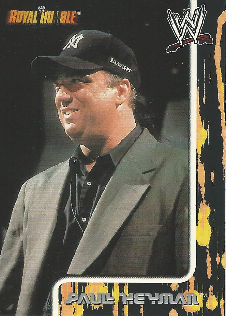 WWE Fleer Royal Rumble 2002 Trading Cards Paul Heyman No.38