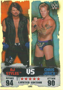 WWE Topps Slam Attax Takeover 2016 Trading Cards AJ Styles vs Chris Jericho Limited Edition LEMA
