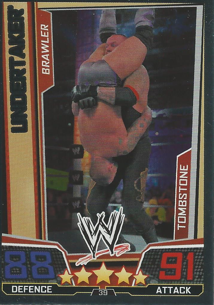 WWE Slam Attax Superstars 2013 Trading Card Finisher Undertaker No.39