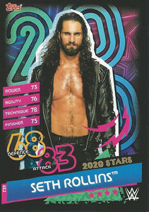 WWE Topps Slam Attax Reloaded 2020 Trading Card Seth Rollins T39