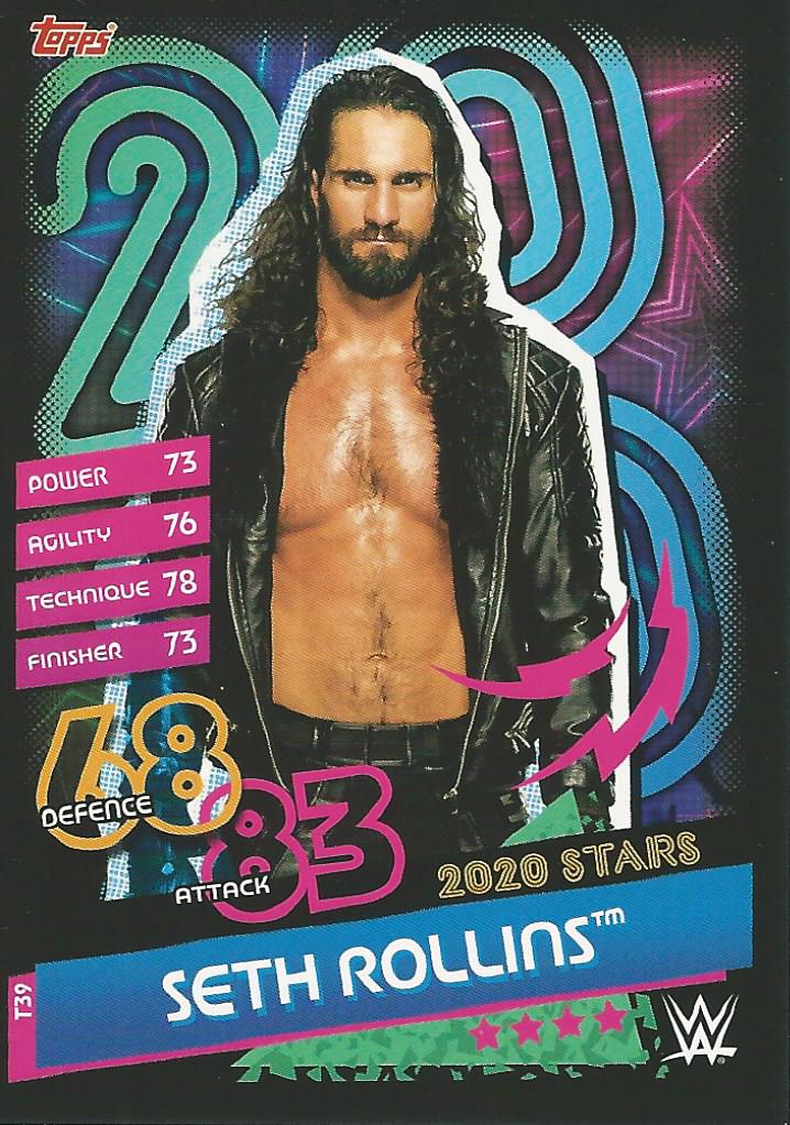 WWE Topps Slam Attax Reloaded 2020 Trading Card Seth Rollins T39