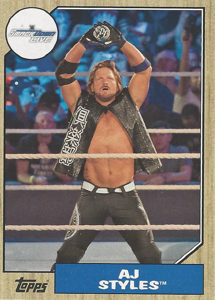 WWE Topps Heritage 2017 Trading Card AJ Styles No.39