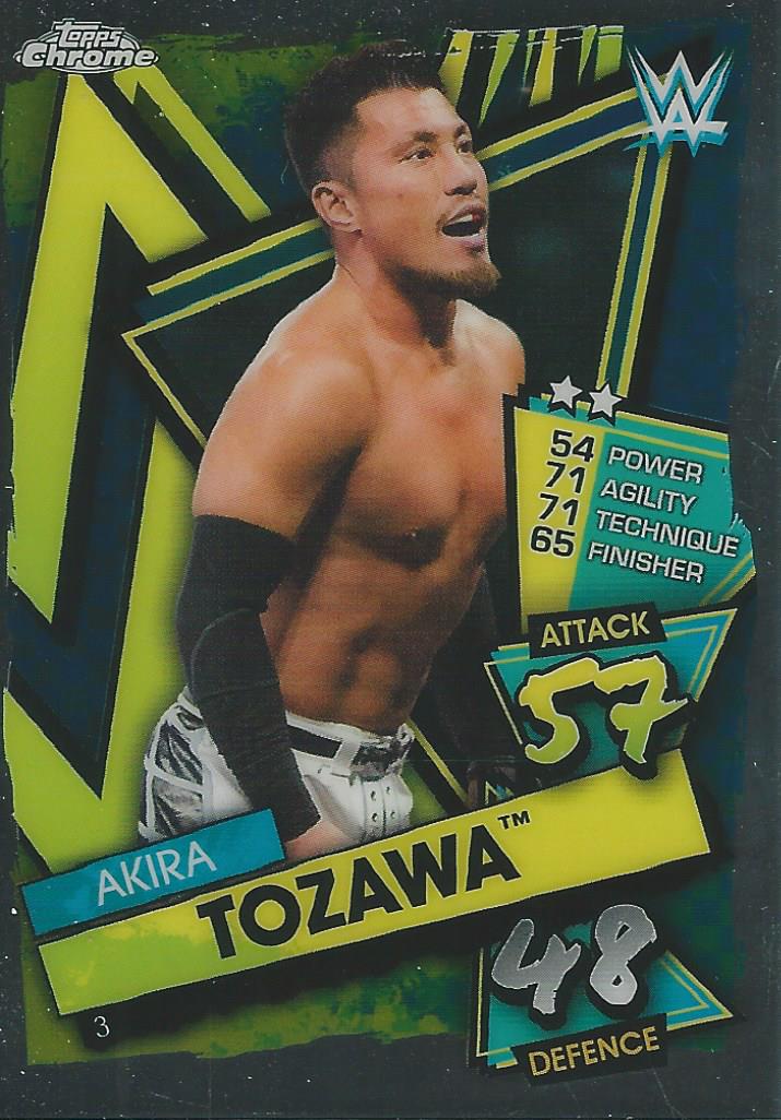 WWE Topps Slam Attax Chrome 2021 Trading Cards Akira Tozawa No.3