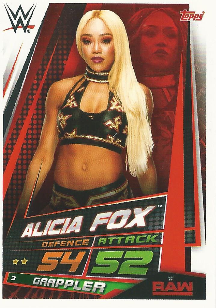 WWE Topps Slam Attax Universe 2019 Trading Card Alicia Fox No.3