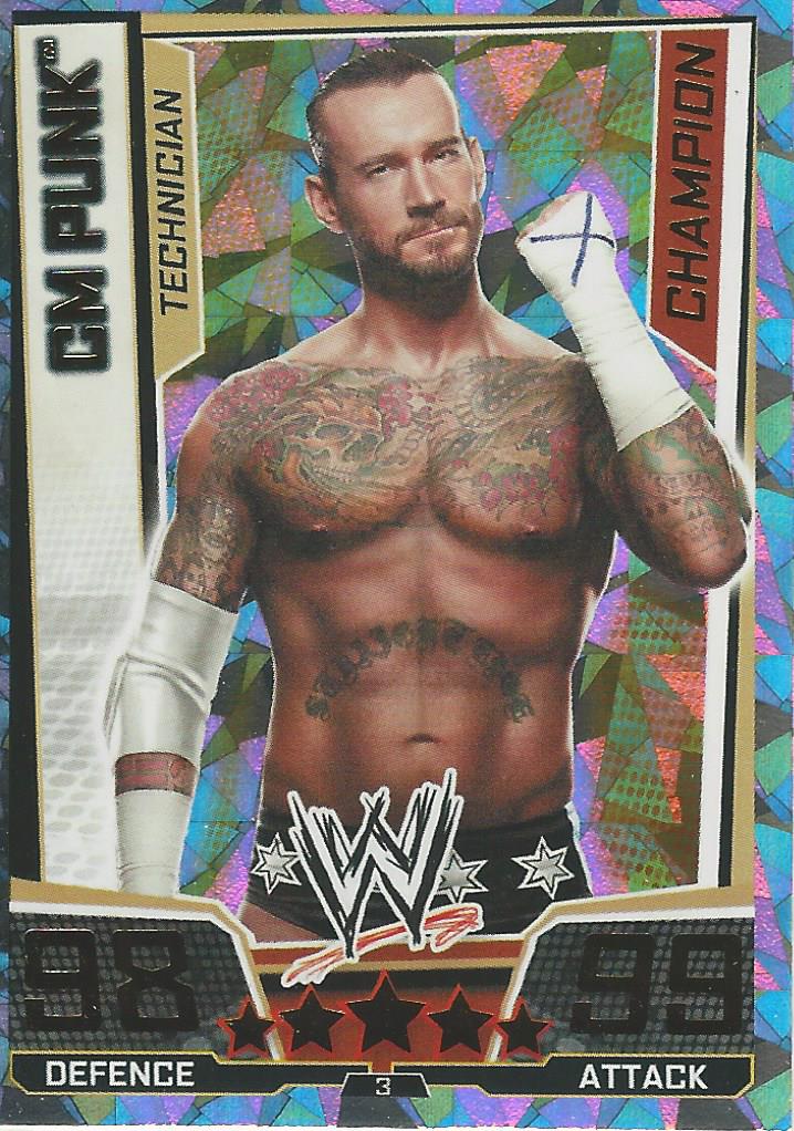 WWE Slam Attax Superstars 2013 Trading Card Champion CM Punk No.3