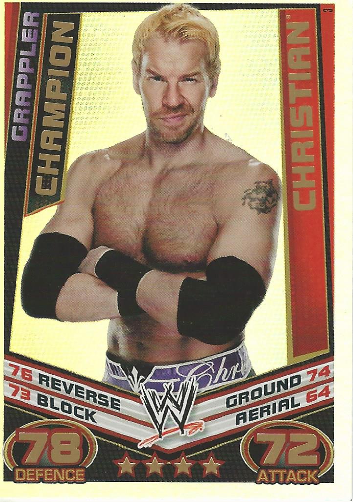 WWE Topps Slam Attax Rebellion 2012 Trading Card Christian Champion No.3