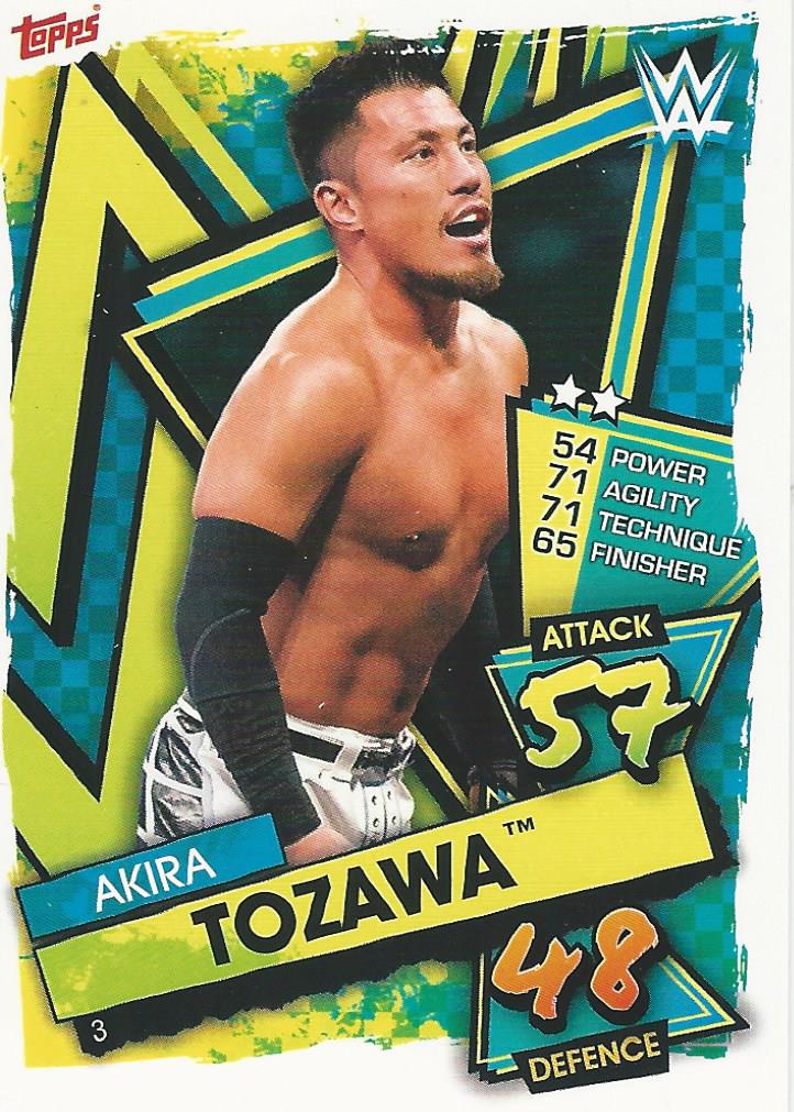 WWE Topps Slam Attax 2021 Trading Card Akira Tozawa No.3