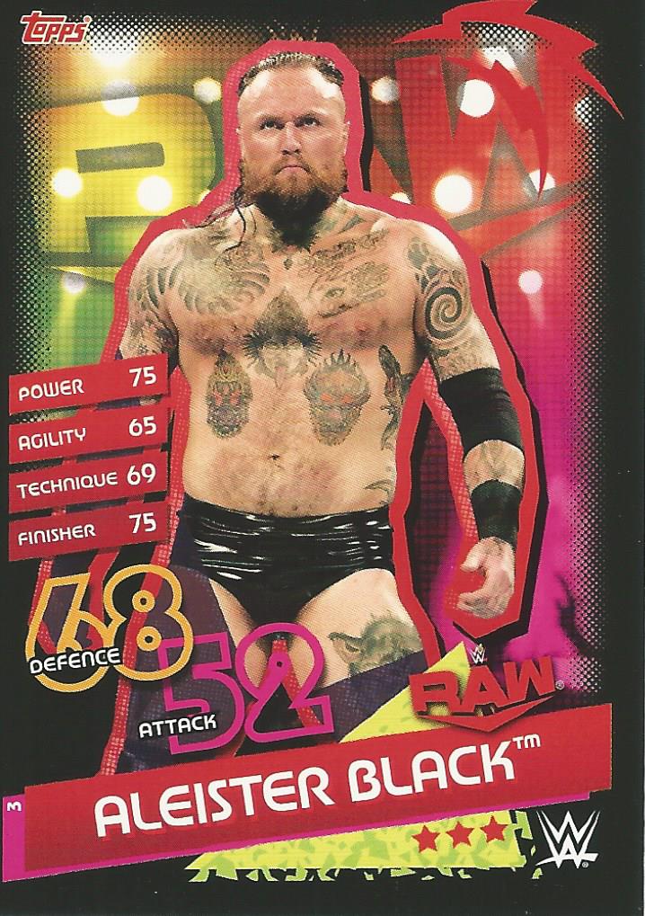 WWE Topps Slam Attax Reloaded 2020 Trading Card Aleister Black No.3