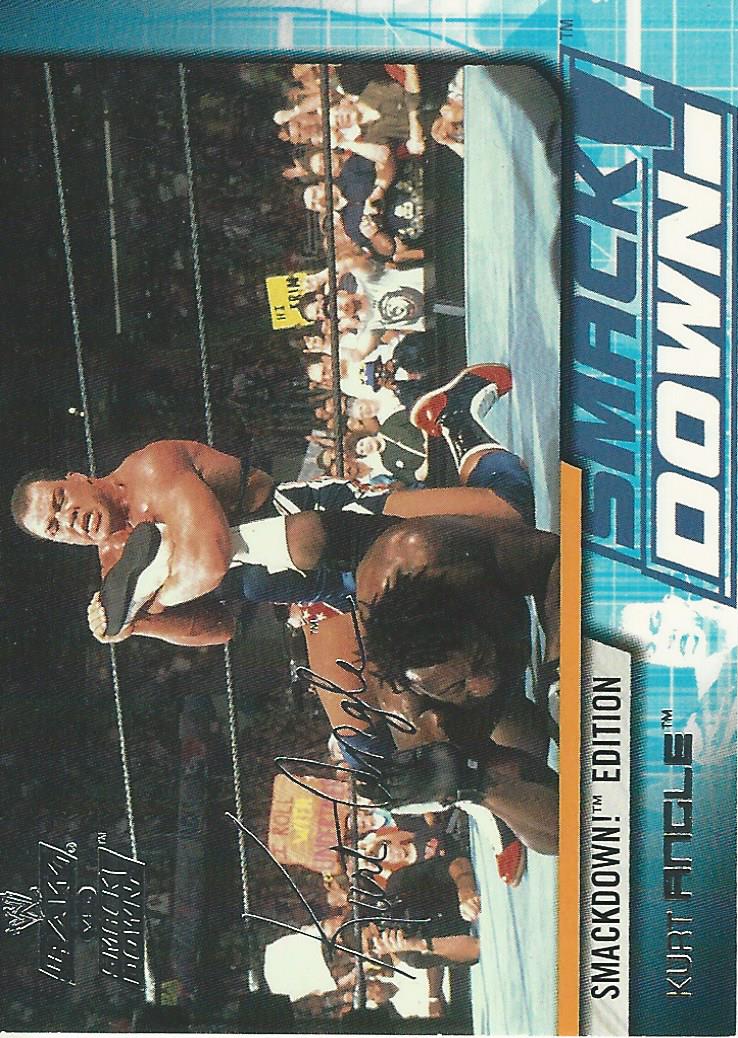 WWE Fleer Raw vs Smackdown Trading Card 2002 Kurt Angle No.3