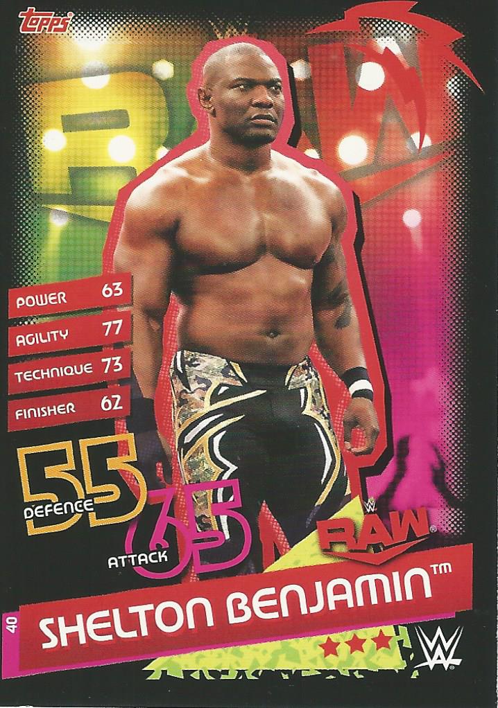 WWE Topps Slam Attax Reloaded 2020 Trading Card Shelton Benjamin No.40