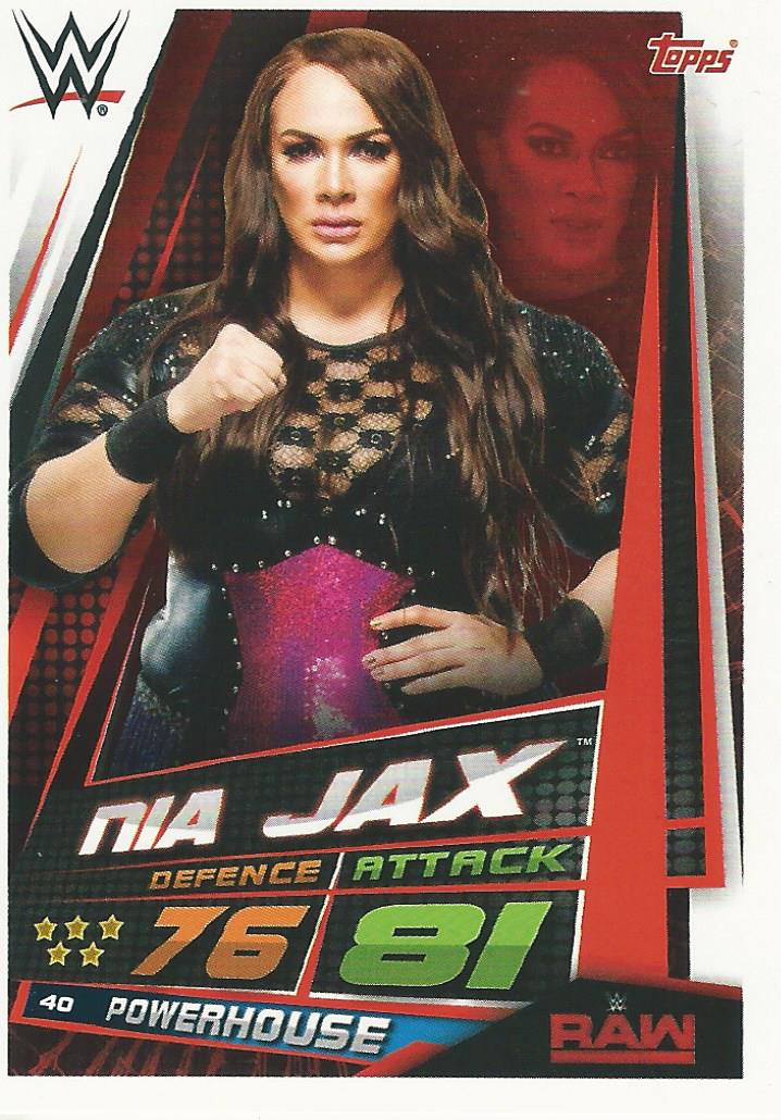 WWE Topps Slam Attax Universe 2019 Trading Card Nia Jax No.40