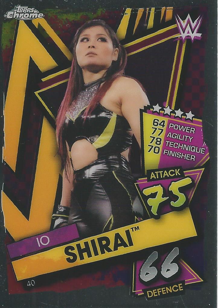 WWE Topps Slam Attax Chrome 2021 Trading Cards Io Shirai No.40