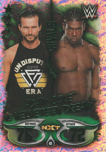 WWE Topps Slam Attax Live 2018 Trading Card Adam Cole vs Velveteen Dream No.41