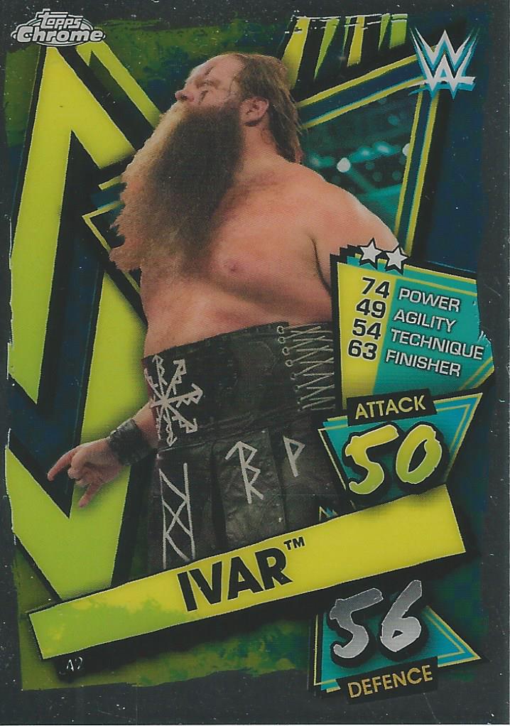 WWE Topps Slam Attax Chrome 2021 Trading Cards Ivar No.42