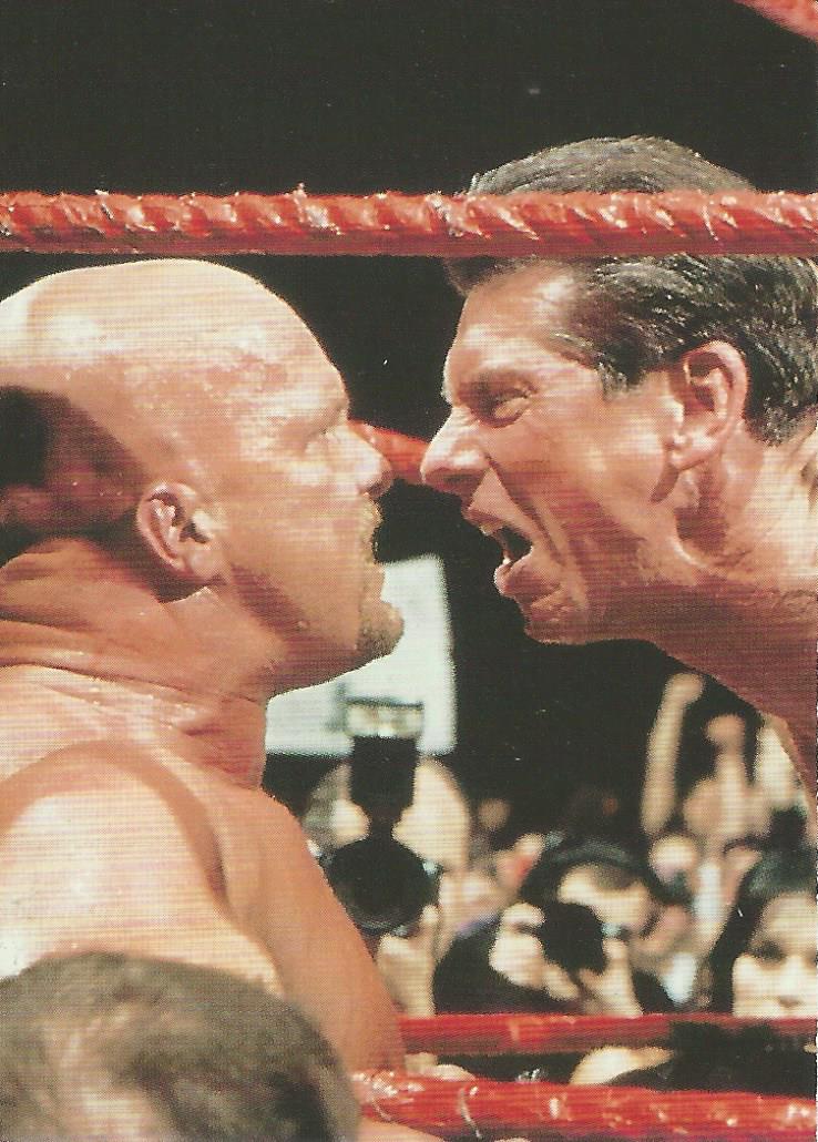 WWF Comic Images Smackdown Card 1999 Stone Cold Steve Austin & Vince McMahon No.42