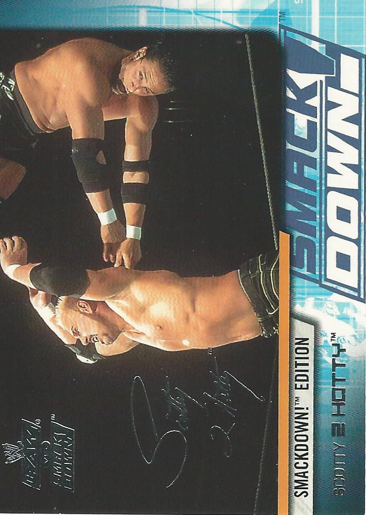 WWE Fleer Raw vs Smackdown Trading Card 2002 Scotty 2 Hotty No.42