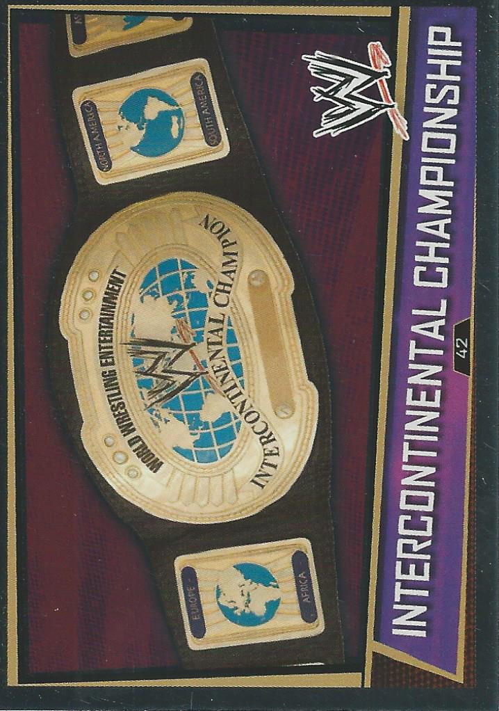 WWE Slam Attax Superstars 2013 Trading Card Intercontinental Championship No.42