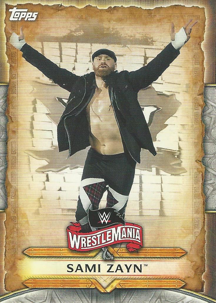 WWE Topps Road to Wrestlemania 2020 Trading Cards Sami Zayn WM-43