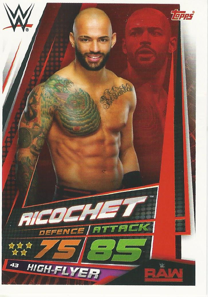 WWE Topps Slam Attax Universe 2019 Trading Card Ricochet No.43
