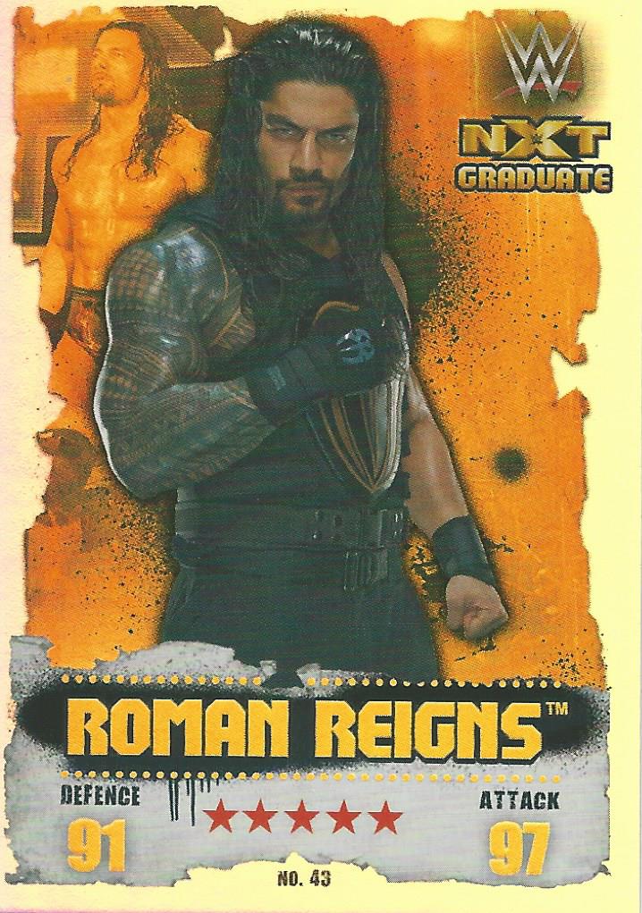 WWE Topps Slam Attax Takeover 2016 Trading Card Roman Reigns No.43
