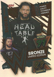 WWE Topps Slam Attax 2021 Trading Card Roman Reigns LE5B