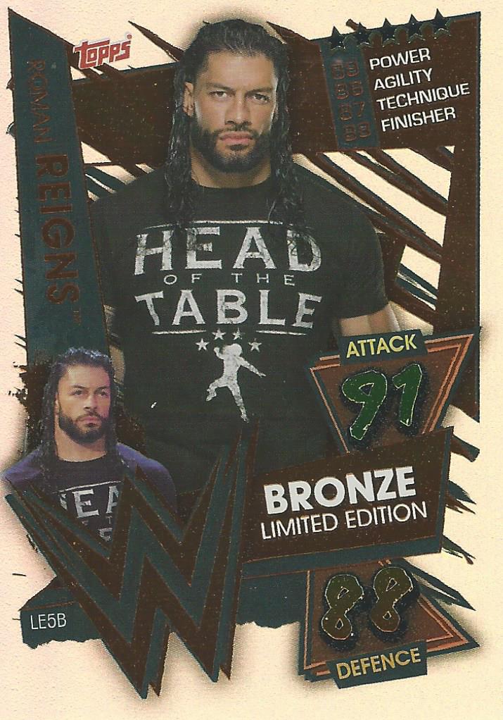 WWE Topps Slam Attax 2021 Trading Card Roman Reigns LE5B