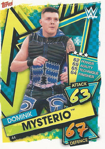 WWE Topps Slam Attax 2021 Trading Card Dominik Mysterio No.44 Rookie