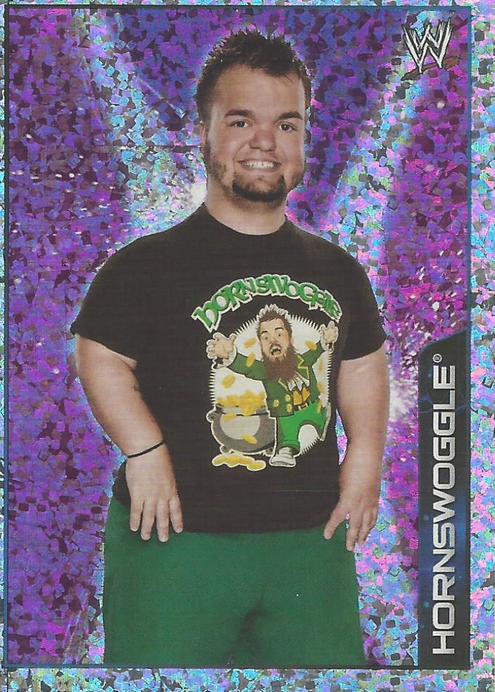 WWE Topps A-Z Sticker Collection 2014 Hornswoggle Foil No.44