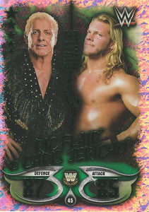 WWE Topps Slam Attax Live 2018 Trading Card Ric Flair vs Chris Jericho No.45