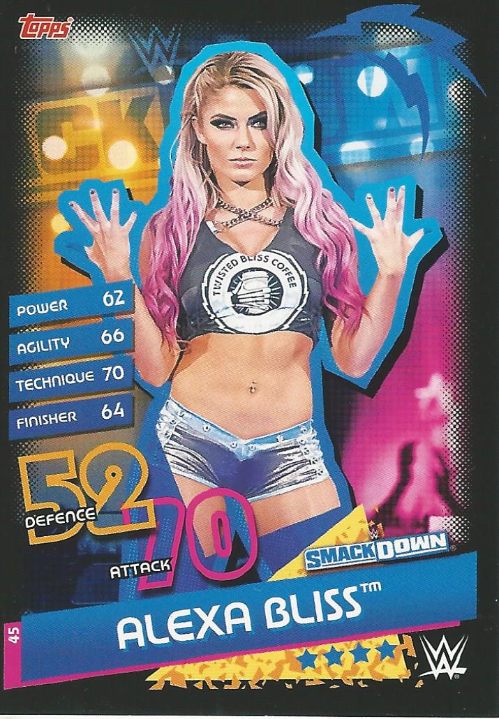 WWE Topps Slam Attax Reloaded 2020 Trading Card Alexa Bliss No.45